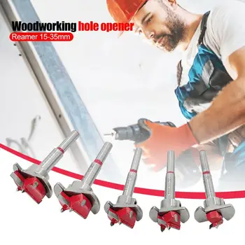 

5pcs Auger Drill Bit Set Wood Cutter Hex Wrench Woodworking Hole Saw Tool