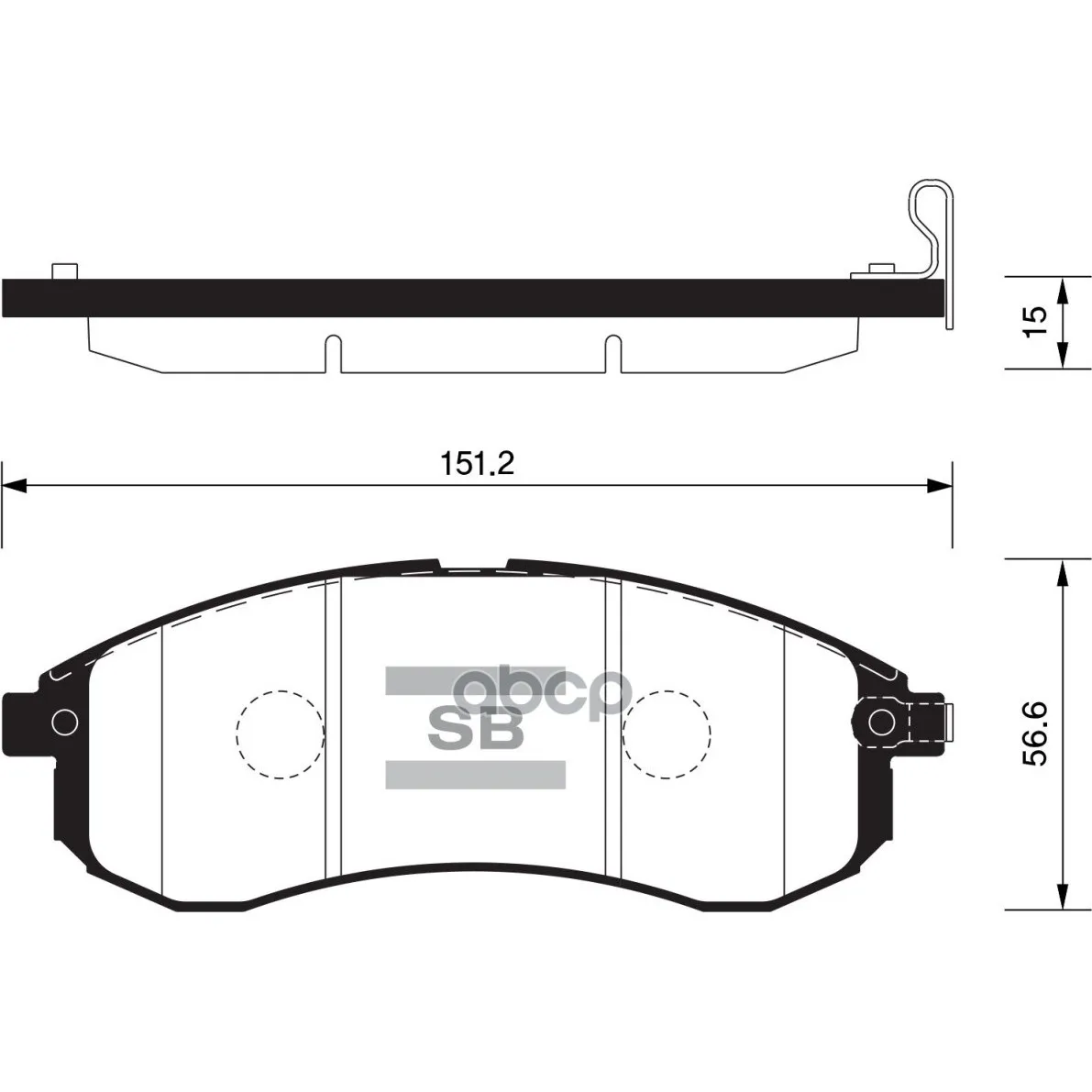 Колодки Тормозные Mitsubishi L200 2.5td 01- Передние Sangsin Brake Sp1602 Sangsin brake арт. SP1602