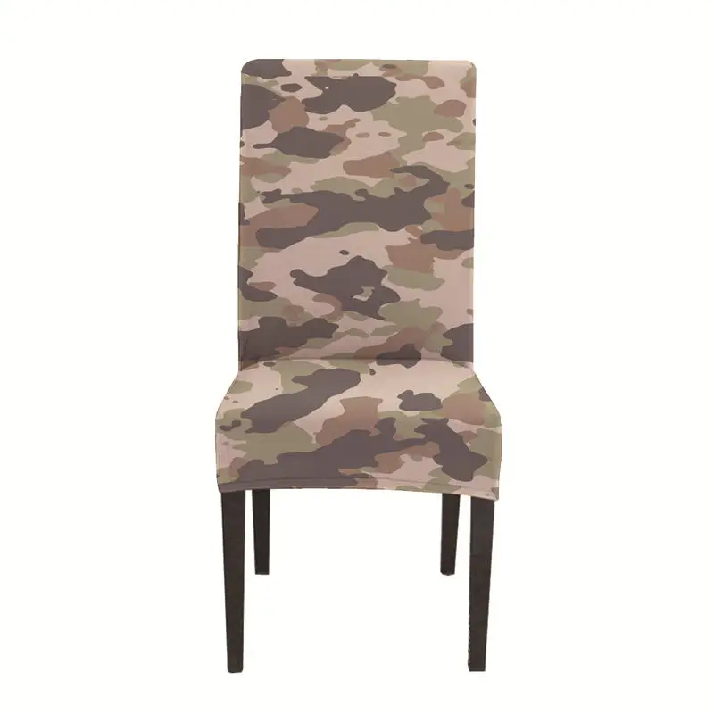 3Camo Цифровая печать домашний декор обеденный Чехол для стула высокоэластичный персональный чехол для сиденья Камуфляжный дизайн - Цвет: 3Camo