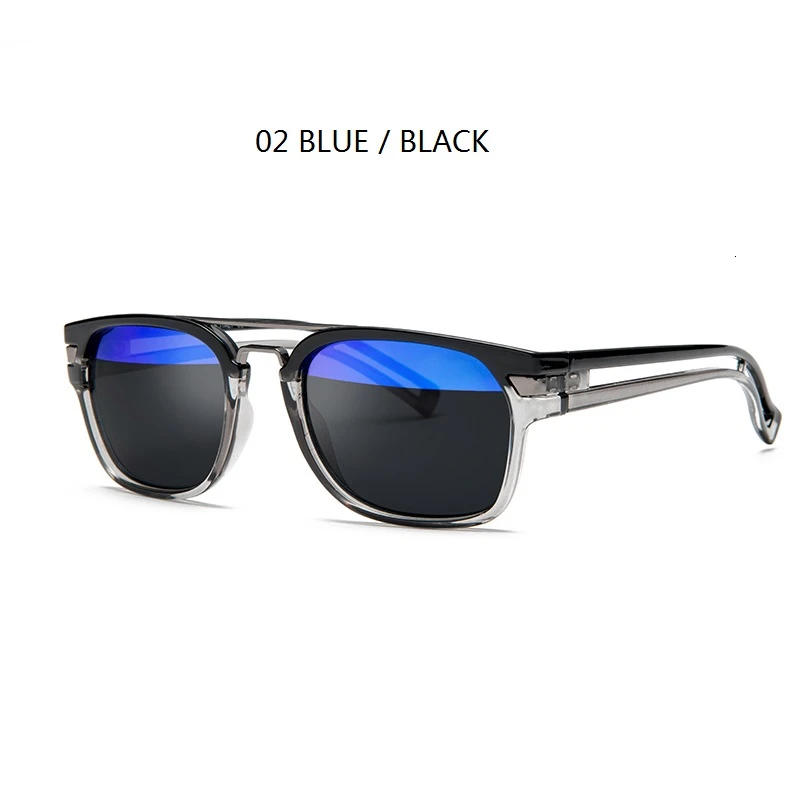Новые мужские солнцезащитные очки, мужские и женские очки, модные спортивные очки для вождения, солнцезащитные очки для мужчин, фирменный дизайн, мужские солнцезащитные очки с УФ-защитой - Цвет линз: 02 BLUE BLACK