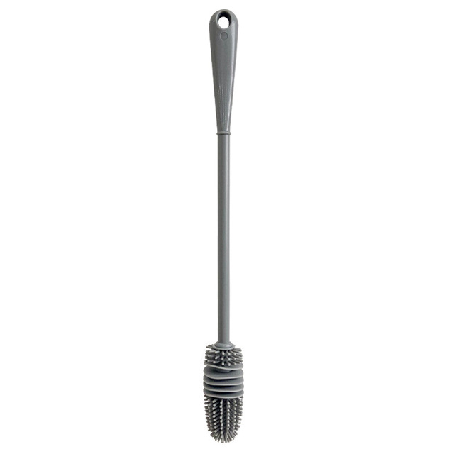 Handle Multifunctional TPR Cleaning Bottle Brush Silicone Cleaning Brush Cup Brush Cleaner Grey Kitchen Tool Cup Brush
