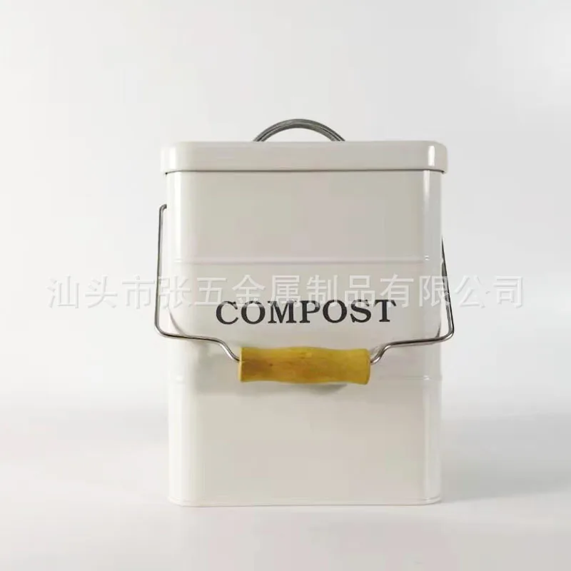 

Custom Exported Compost Bin Kitchen Wet Garbage Storage Can Sealing Cover with Filter Sponge Square Kitchen Waste Bucket