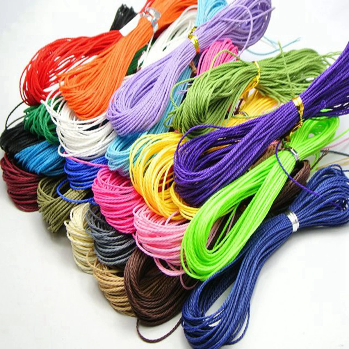 200 Meters Waxed Polyester Twisted Cord String Thread Line 1mm 20 Color
