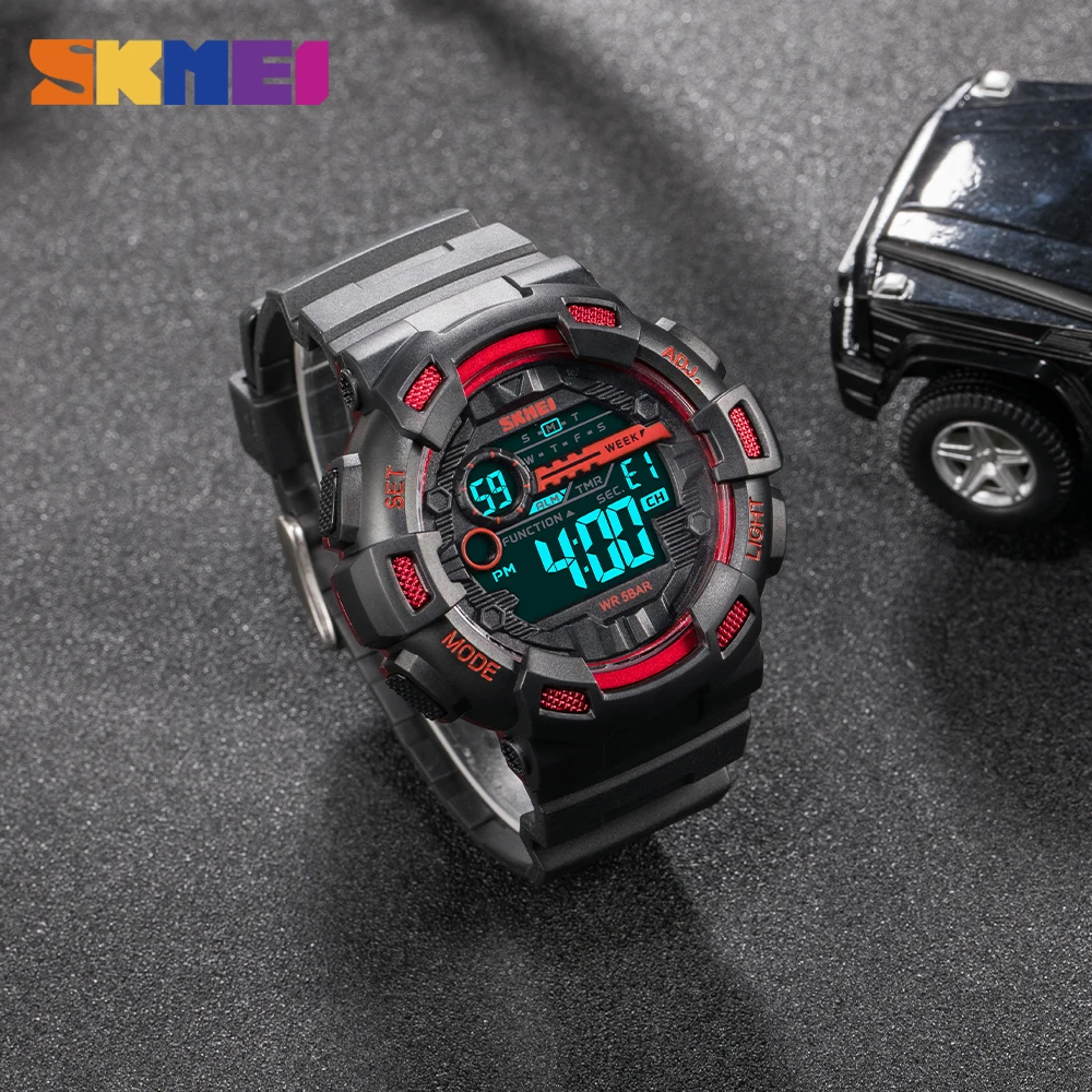 SKMEI Japan Digital move мужские спортивные часы светодиодный дисплей наручные 50 м