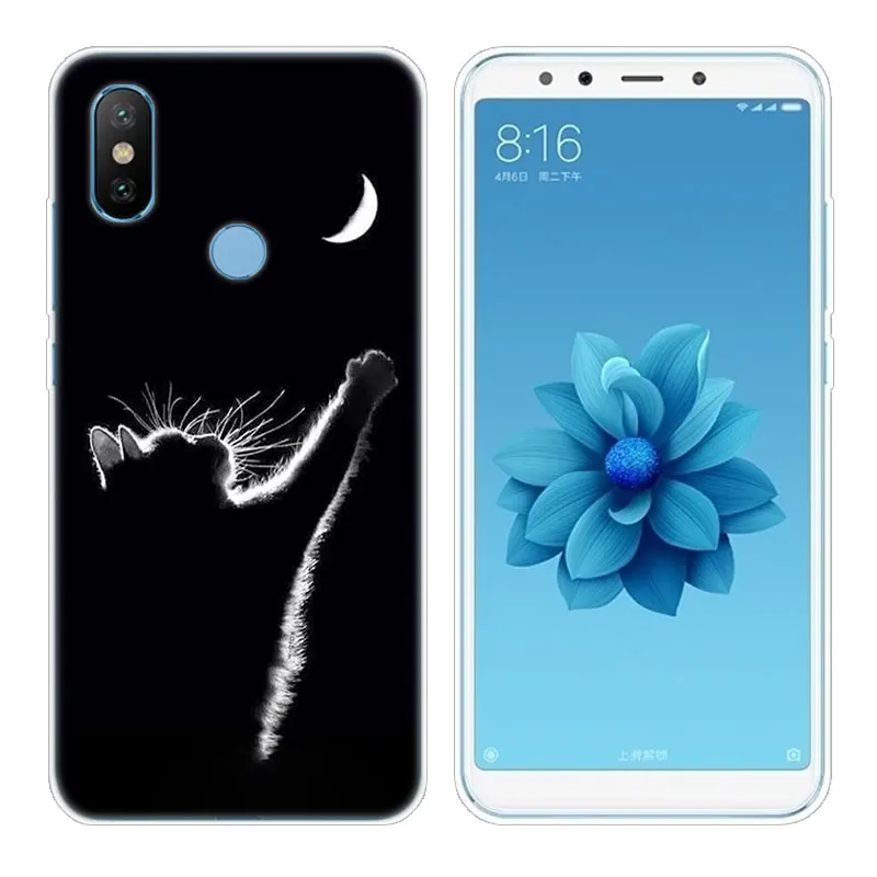 Роскошный популярный Мягкий силиконовый чехол с черной кошкой для Xiaomi Mi CC9E 9SE 9T 8
