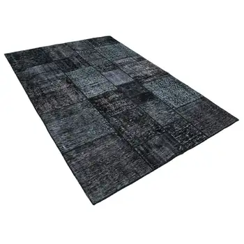 

171x246 Cm Black Handmade Patchwork Rug-6x8 Ft