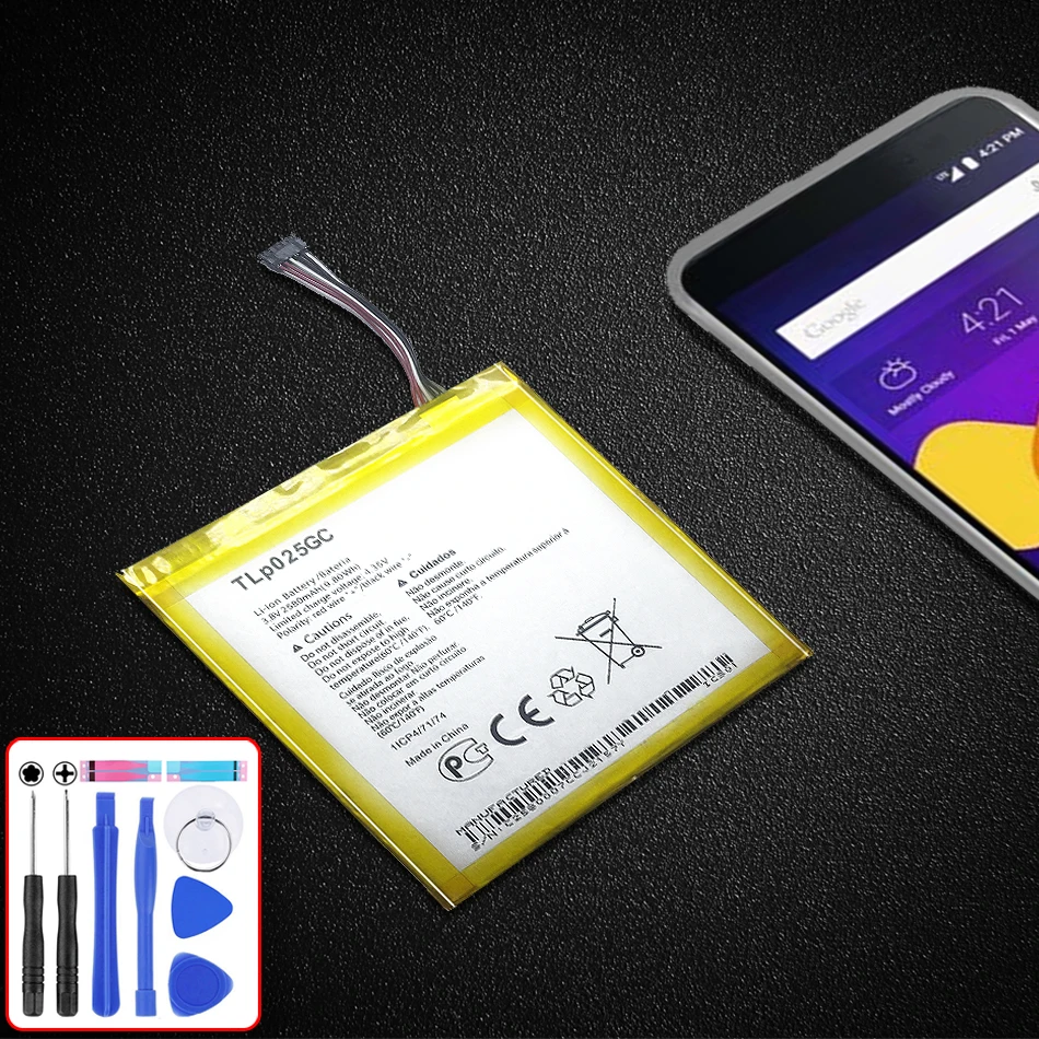 Литий-полимерные аккумуляторы TLP025GC для Alcatel One Touch Pixi 4 (7) 3G 9003X 9003A 2580 мАч мобильный