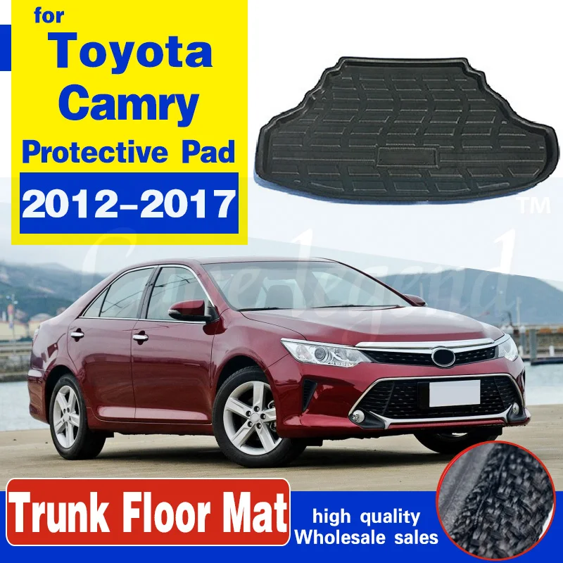 

Rear Trunk Cargo Mat Tray Boot Liner Floor Carpet Mud Kick Protector For Toyota Camry 2012 2013 2014 2015 2016 2017 Auto Accesso