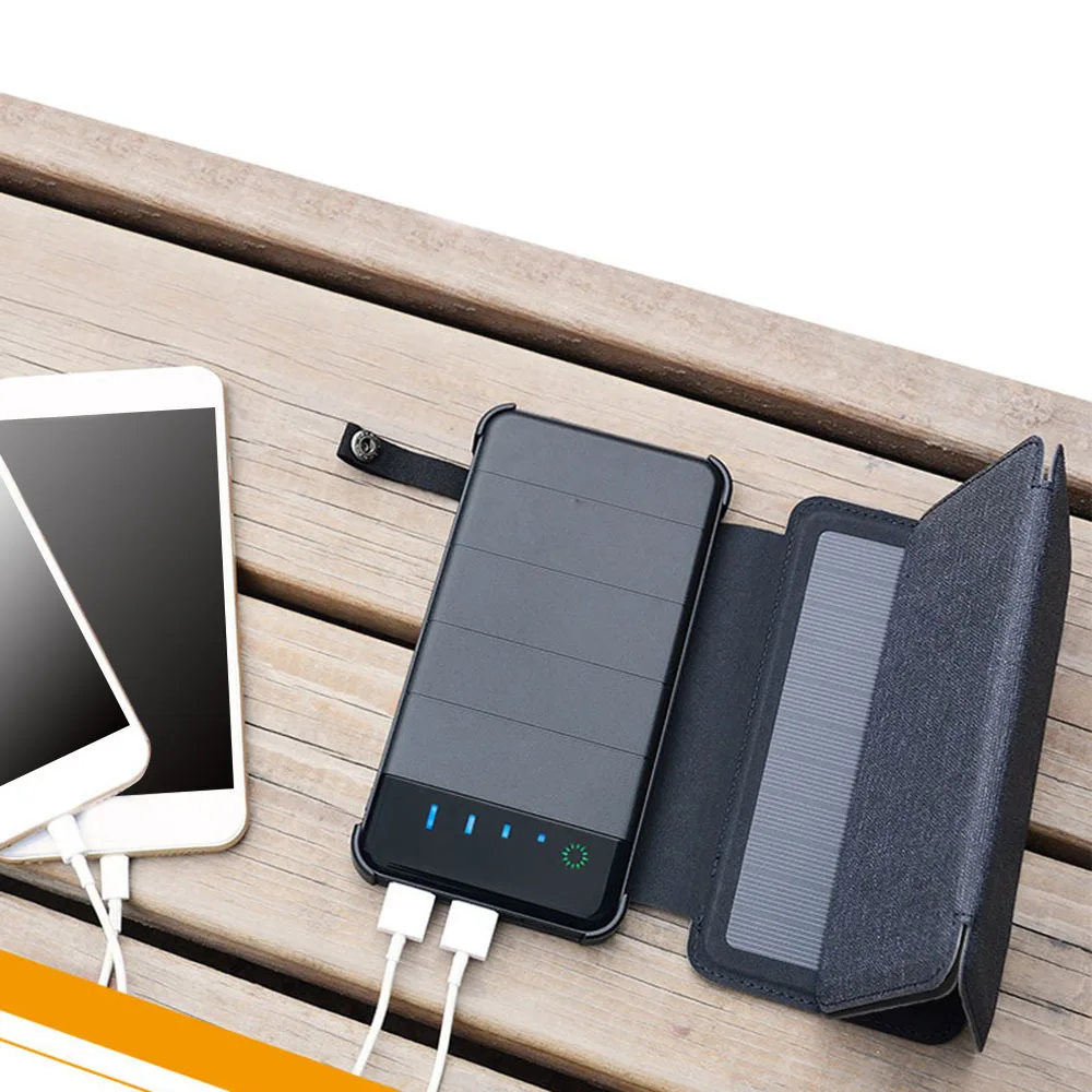 Складная солнечная панель Батарея 10000mAh солнечные батареи для телефонов зарядное устройство