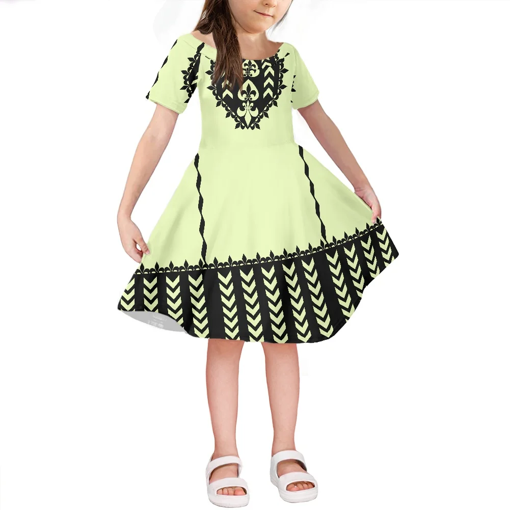 

Girls Dress Polynesia Summer Kids Dresses For Girls 2021 Casual Girl Beach Sundress Teenage Kid Teen Clothes 4 6 8 10 12 14 Year