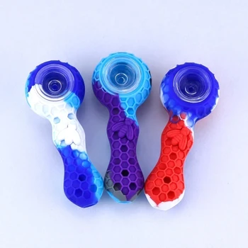 

Healthy New High-quality Arrival Silicone Tobacco Pipes Honeycomb Style Herb Herbal Cigarette Pipe Smoking Accessories HOT