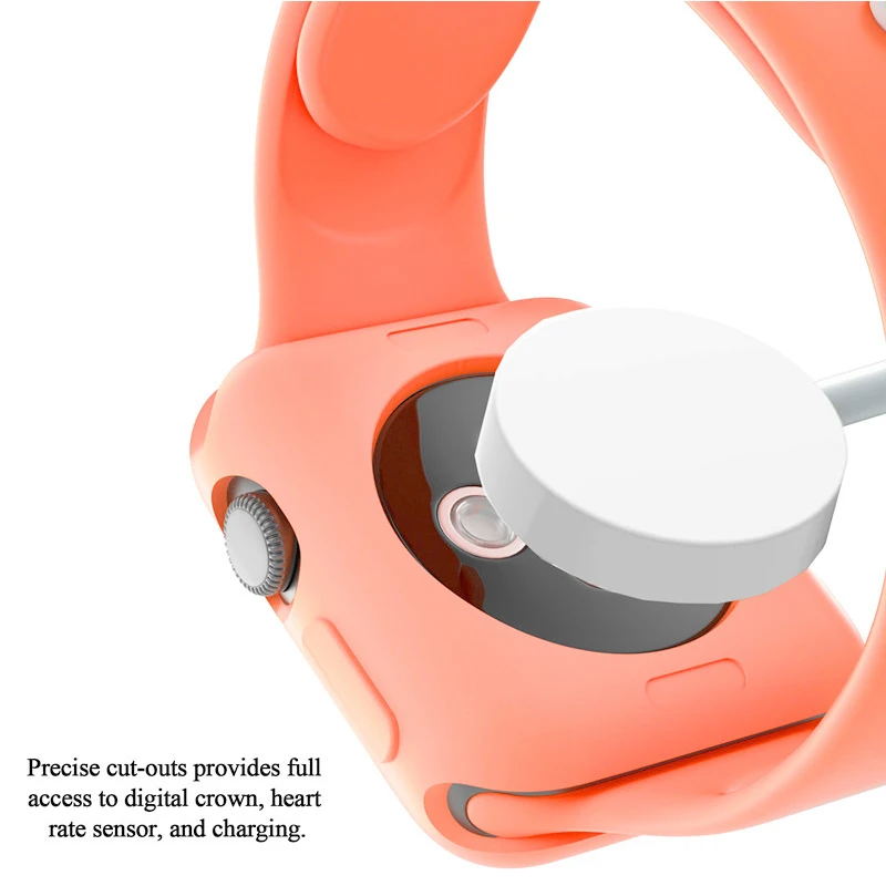 Цветной силиконовый чехол для Apple watch series 5 4 3 2 1 цветной защитный iWatch 38 42 40 44 мм