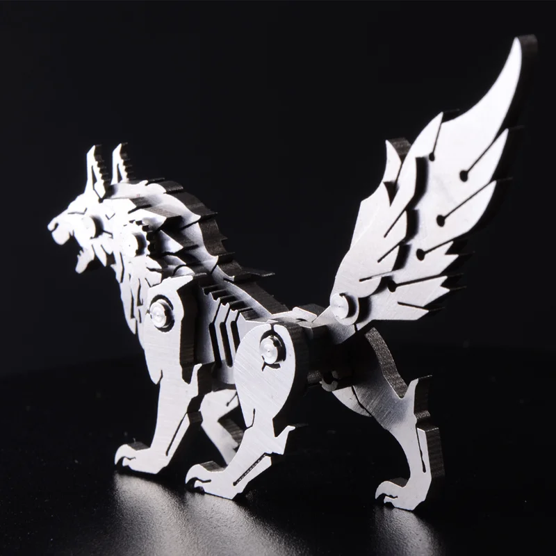 

PMA Creative 3D Metal Puzzle Detachable Wolf 3D DIY Laser Cut Assemble Jigsaw Toys GIFT For Children