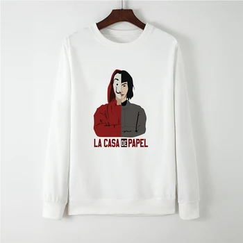 

New Fashion Money Heist Pattern Sweatshirt Women Bluza Damska Full Sleeve Kawaii Cute Punk La Casa De Papel Sportswear Hoodies