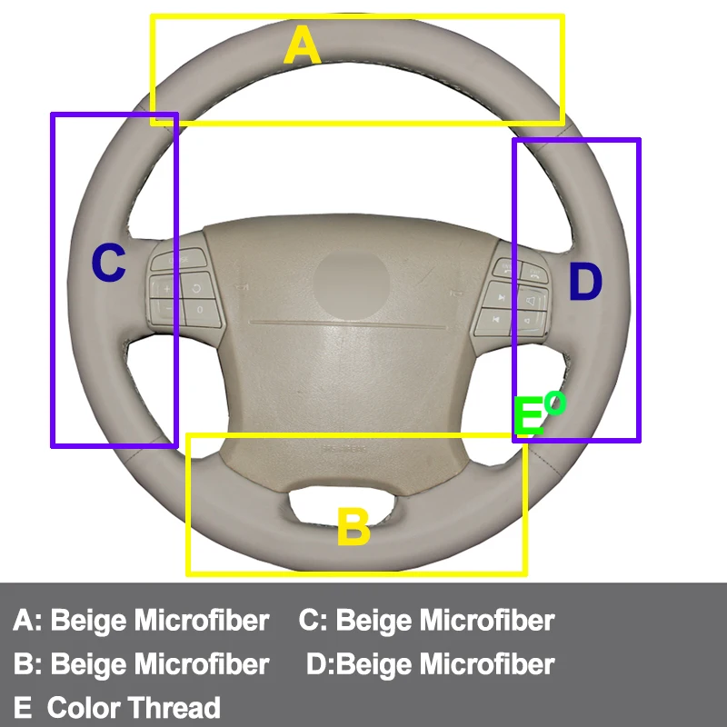 Ручное шитье чехол рулевого колеса автомобиля Volant оплетка принципиально для Volvo S80 2006 2007 2008 2009 XC70 2007 2008-2010 V70 2009