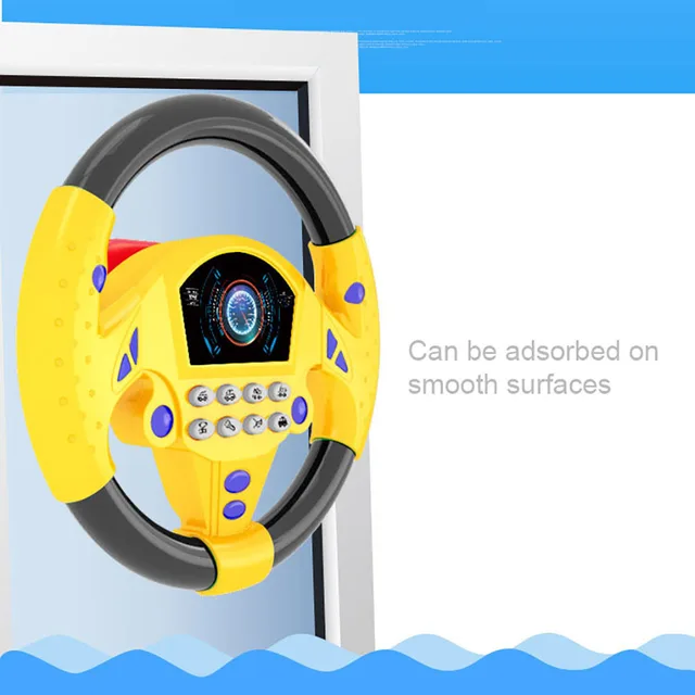 Eletric Simulation Steering Wheel Toy Children Musical Developing Educational Toys Simulation Education Sounding Toy For Kids 5