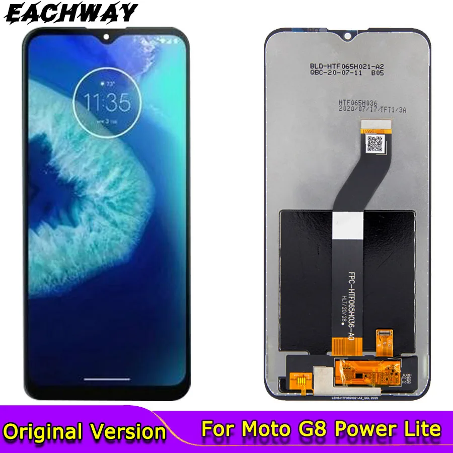 Оригинальный ЖК-дисплей 6 5 дюйма для Motorola Moto G8 Powe Lite сенсорный экран Power