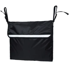 Большой рюкзак для инвалидной коляски, сумка для журналов, кошелек для сотового телефона, 18x16x", черный
