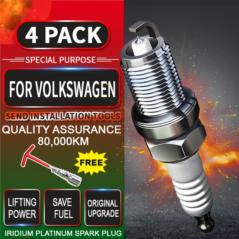 4pcs Spark Plug Glow Plugs Iraurita Platinum for Cadillac ATS (CA1)(2014-2014)2.0L |