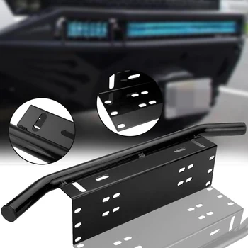 

Hot 1pc 6061 T6-grade Aluminum Bull Bar Type Car SUV Bumper License Plate Work LED Lamp Bracket Kit