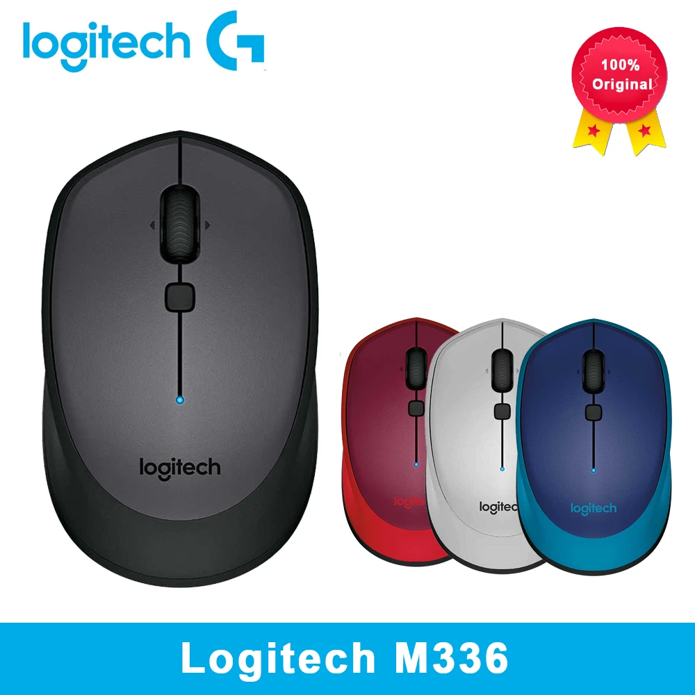 computer mouse Origina Logitech mice M336 Wireless Bluetooth Mouse with Colorful 1000 dpi for Windows 7/8/10Mac OS X 10.8,Chrome OS,Android 3.2 best pc mouse