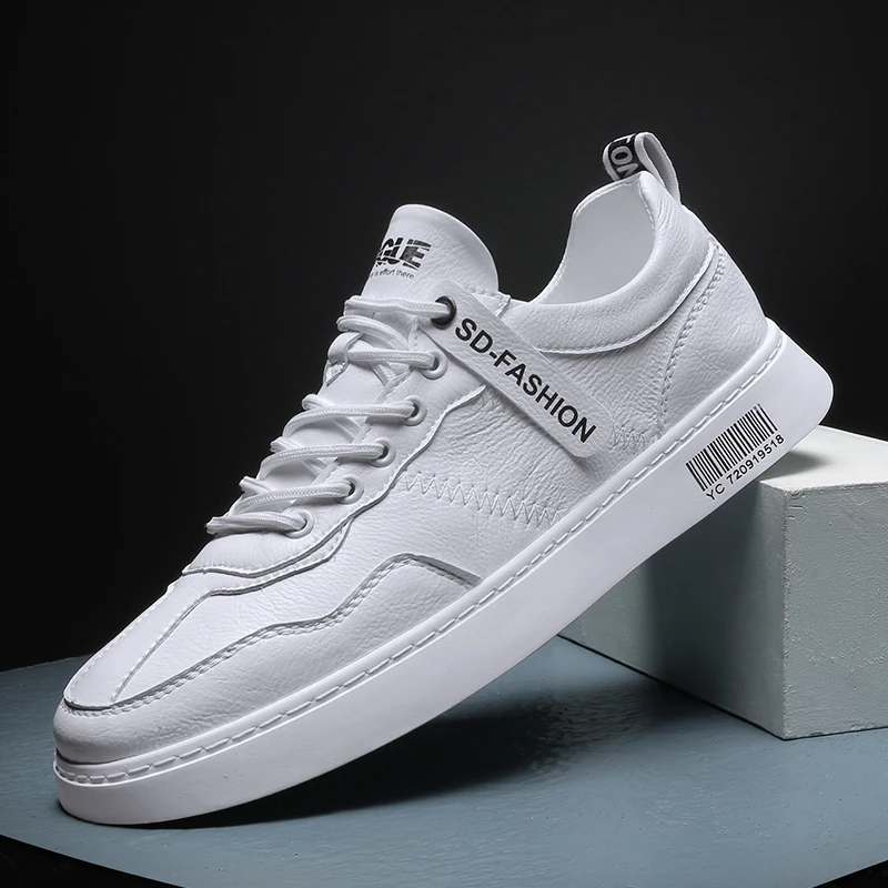 Designer Sneakers For Men Shoes Leather Walking 2020 Spring Luxury lace up High Quality Casual Flats Men's Footwear | Обувь