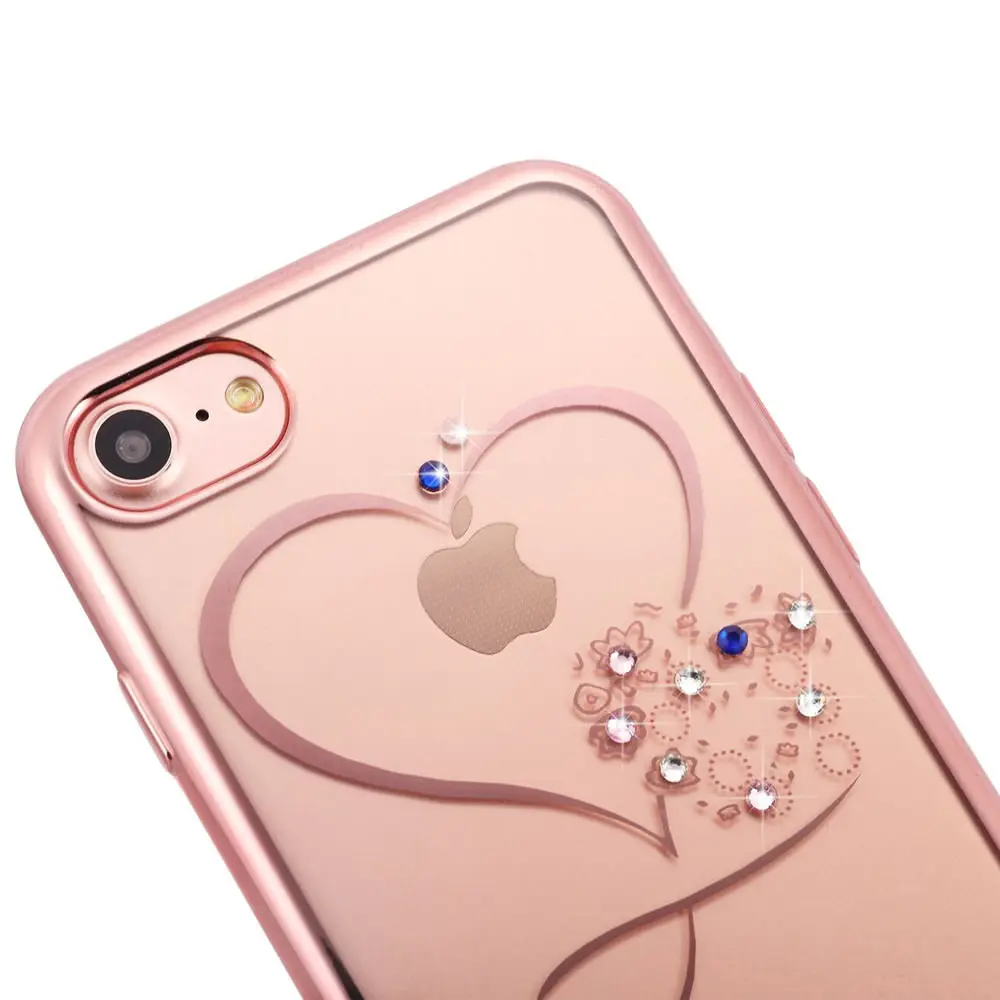 L-FADNUT чехол для iPhone 6, 6 S, 7, 8 Plus, X, Xr, Xs, Max, чехол s, милое сердце, Силиконовый противоударный мягкий ТПУ бампер, чехол для iPhone 5 5S se