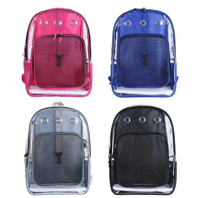 

Pet Transparent Backpack Adjustable Transparent Pet Cat and Dog Backpack Travel Bag, designed for walking and outdoor use