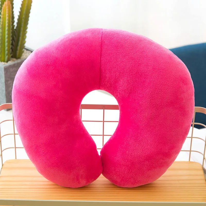 hot pink general Мультяшная u-образная подушка для уютного дома, самолета, путешествий, шеи, подушка, поддержка сна, облегчение боли, мягкие Аксессуары для путешествий - Цвет: hot pink general