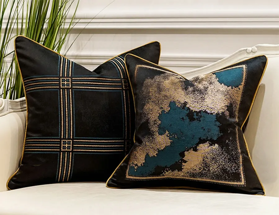 Vintage elegant oriental pillow/almofadas case,modern geometric seat back cushion cover 45 50 60,decorative throw pillow case
