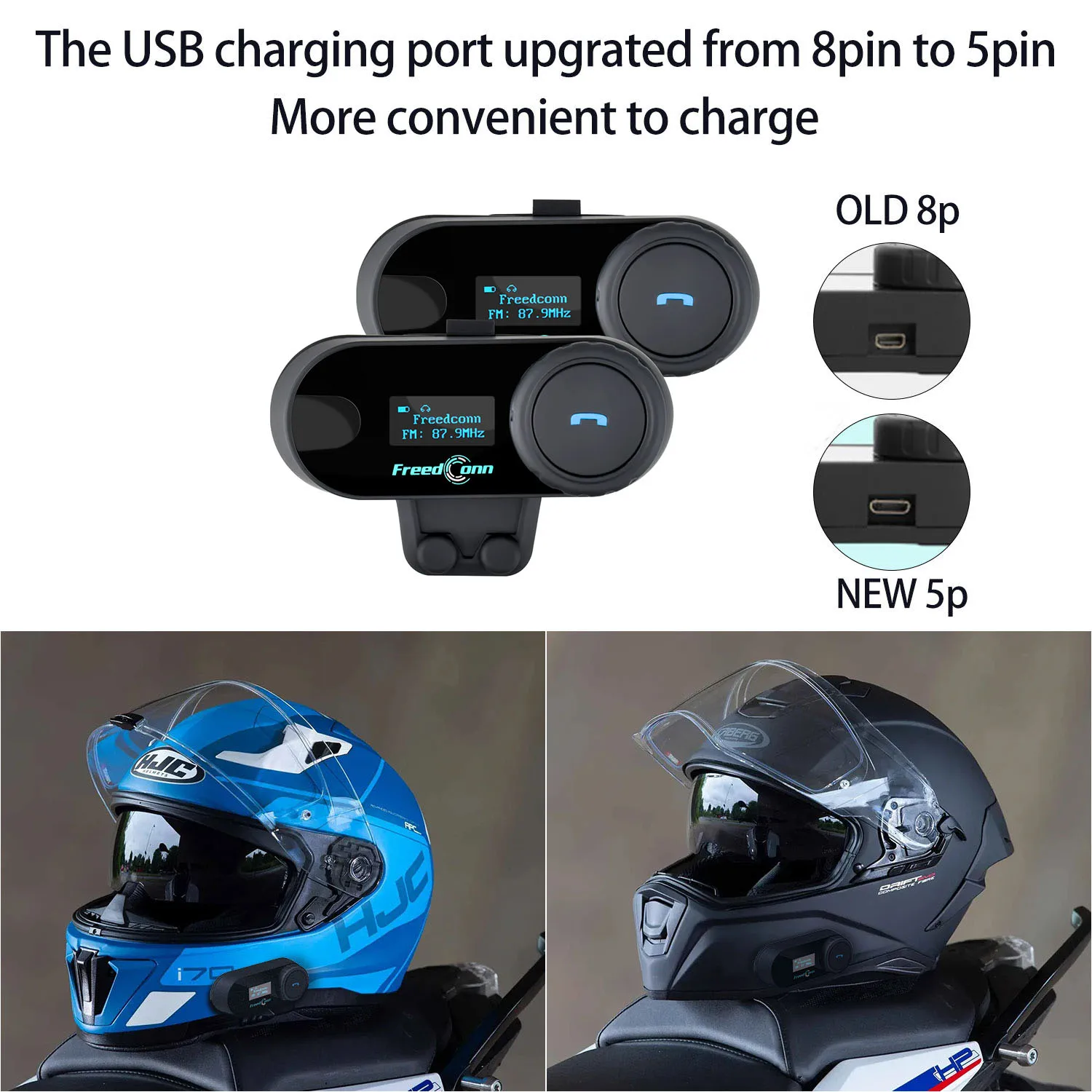 FreedConn intercomunicador TCOM SC para casco de motocicleta ...