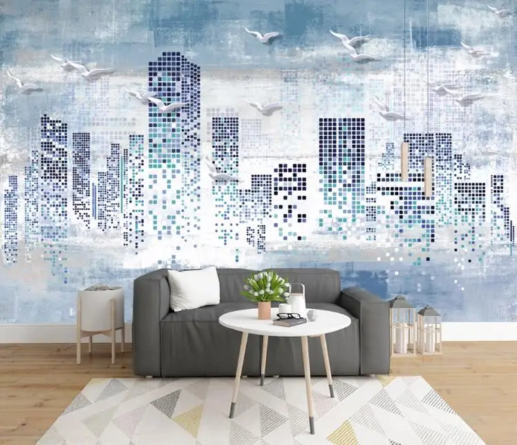 Beibehang пользовательские 3d росписи новые стереоскопические 3D обои гостиной диван пространство для разработки городской панорамы 3d фото обои