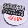 Stainless Steel 6*12cm Nail Stamping Plate Butterfly Leaves Tree Print Image Stencil Nail Art Stamp Templates 3