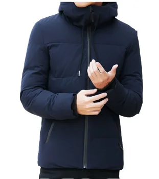 

Brand Winter Jacket Men Clothes Casual Stand Collar Hooded Collar Fashion Winter Coat Men Parka Outerwear Warm Slim fit