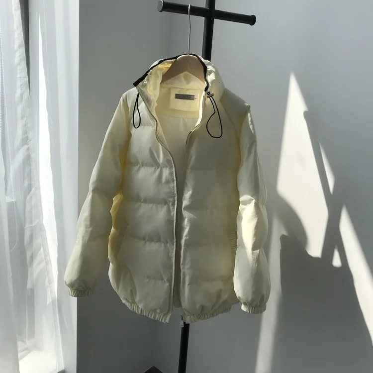 Parkas Winter Jacket Women Stand Collar Cotton-padded Coat Loose Oversized Jacket Coat Korean Women Outwear
