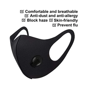 

New Air Purifying Reusable Face Shield Mask Carbon Filter Anti-fog Face Cover Respirator