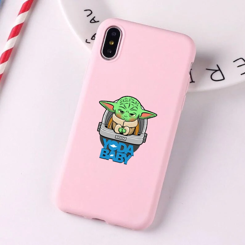 Baby yoda meme милый мягкий силиконовый цветной чехол для телефона, чехол для apple iPhone 6 6s 7 8 Plus X XR XS 11 Pro Max - Цвет: FHSR-24356