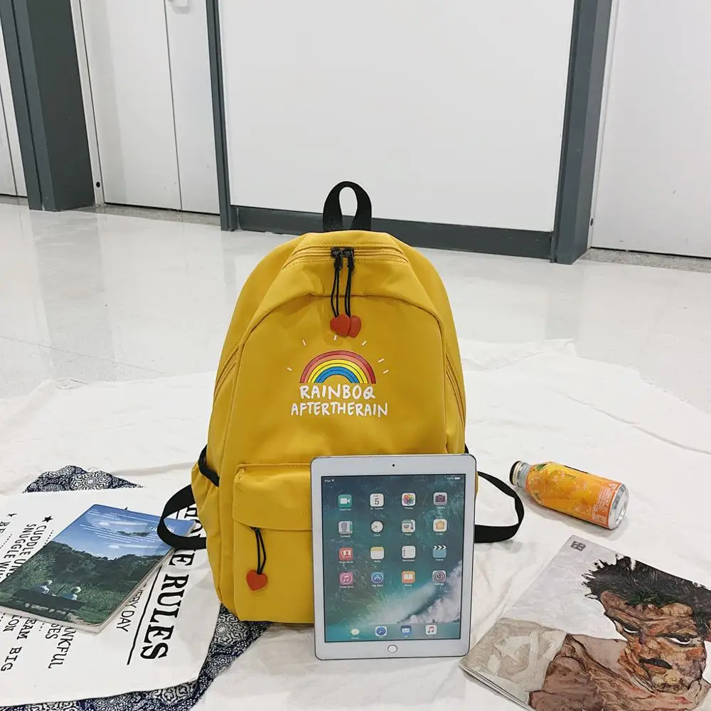 New Trend Women Printing Letter Backpack Large Capacity Bags Package Shoulder Bags Nylon Travel Backpack Women Mochilas Mujer