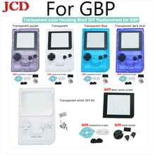 JCD Прозрачный Цветной корпус Оболочка Чехол Замена для Gameboy карман для GBP корпус с резиновой кнопки-подкладки