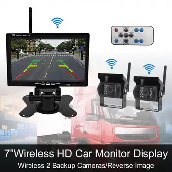 

Wireless Backup Camera Rear View Camera System HD LCD Monitor with Waterproof Night Vision Camera for Car Security Surveillance