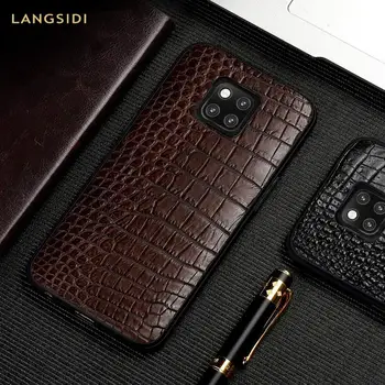 

Genuine Crocodile Leather phone case for Huawei mate 20 Pro Mate 30 P20 P30 Pro Lite Cover For Honor 8x V20 10 20 Pro 9X Luxury
