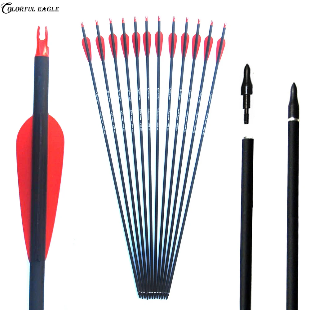 Freccia In Carbonio 28/30/31 Pollici Spine 500 Con Punta Di