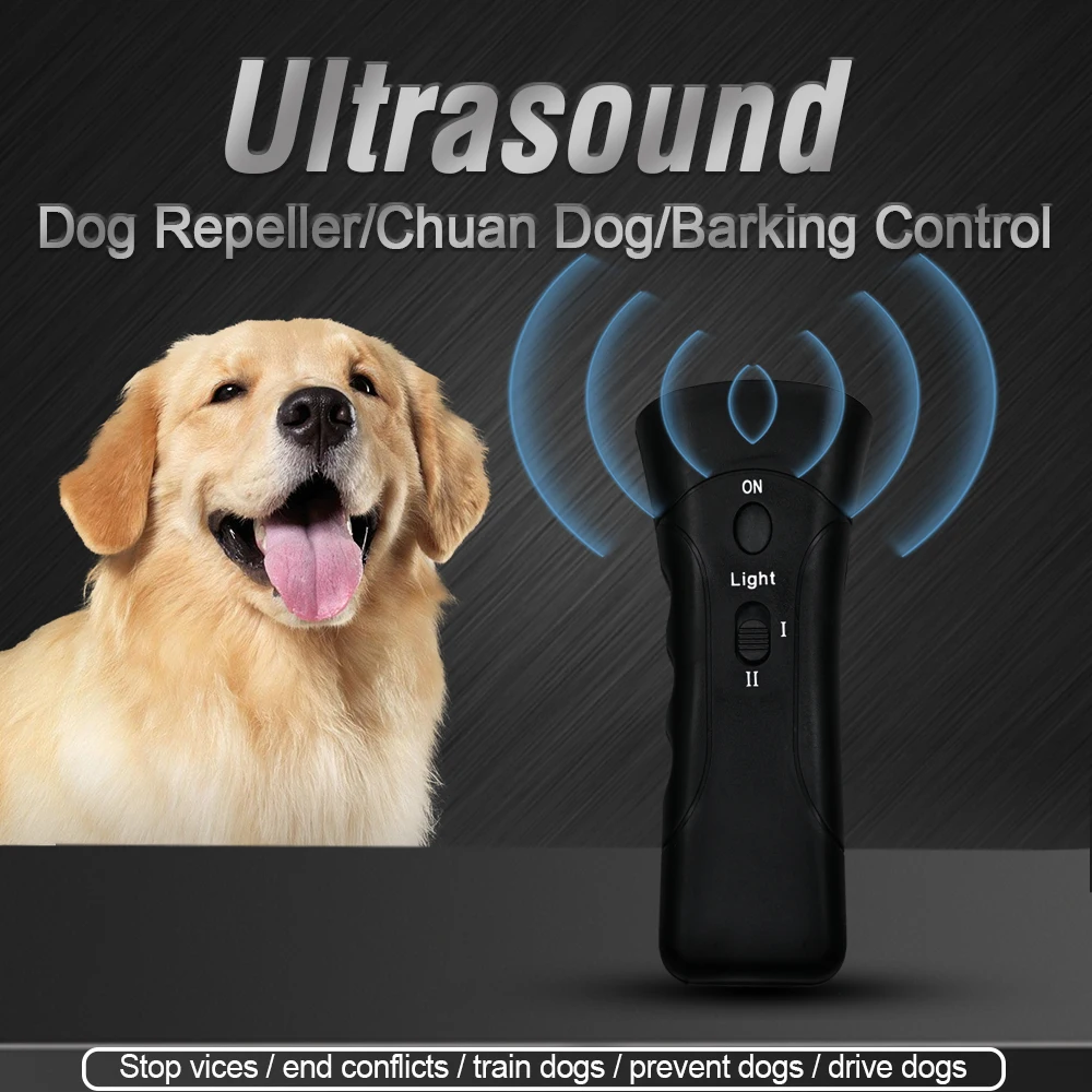 Pet Dog Repeller Anti Barking Bark Deterrents Training Device Trainer LED Ultrasonic 3 in 1 Anti Barking Ultrasonic Dogs Whistle dog whistle dog trainer