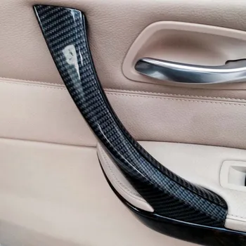 

Door inner handle for BMW E90 E91 E92 316 318 320 325 328i 3 series RHD LHD replacement carbon fiber color interior handle cover