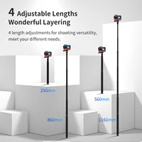 TELESIN 116cm Carbon Fiber Monopod Selfie Stick Extendable With 1/4 Screw For GoPro Hero Insta360 Osmo Action Camera