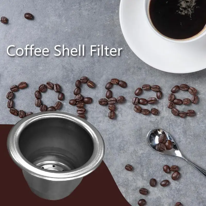 Нержавеющая сталь многоразовые Многоразовые устойчивые к падению, экологически чистые кофейные капсулы фильтр для Nespresso