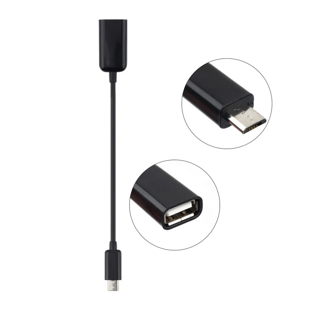 1 шт./2 шт./5 шт. Micro USB Мужской к женскому USB хост кабель OTG мини USB кабель для планшетных ПК мобильного телефона MP4 MP5 черный