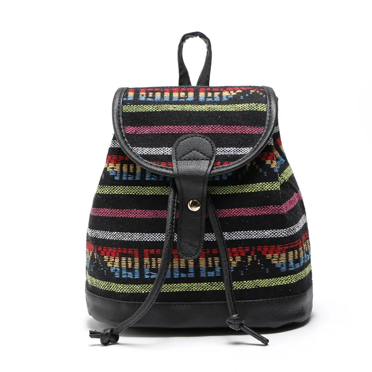 Импортные товары, новый стиль, женская сумка, геометрический этнический стиль, рюкзак, тканевый, Pu, комбинированный рюкзак