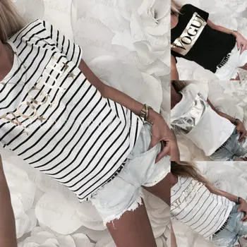 

Fashion Womens Letter Print Blouse Shirt 2018 New Fashion Short Sleeve O-Neck Casual Loose Tops Summer