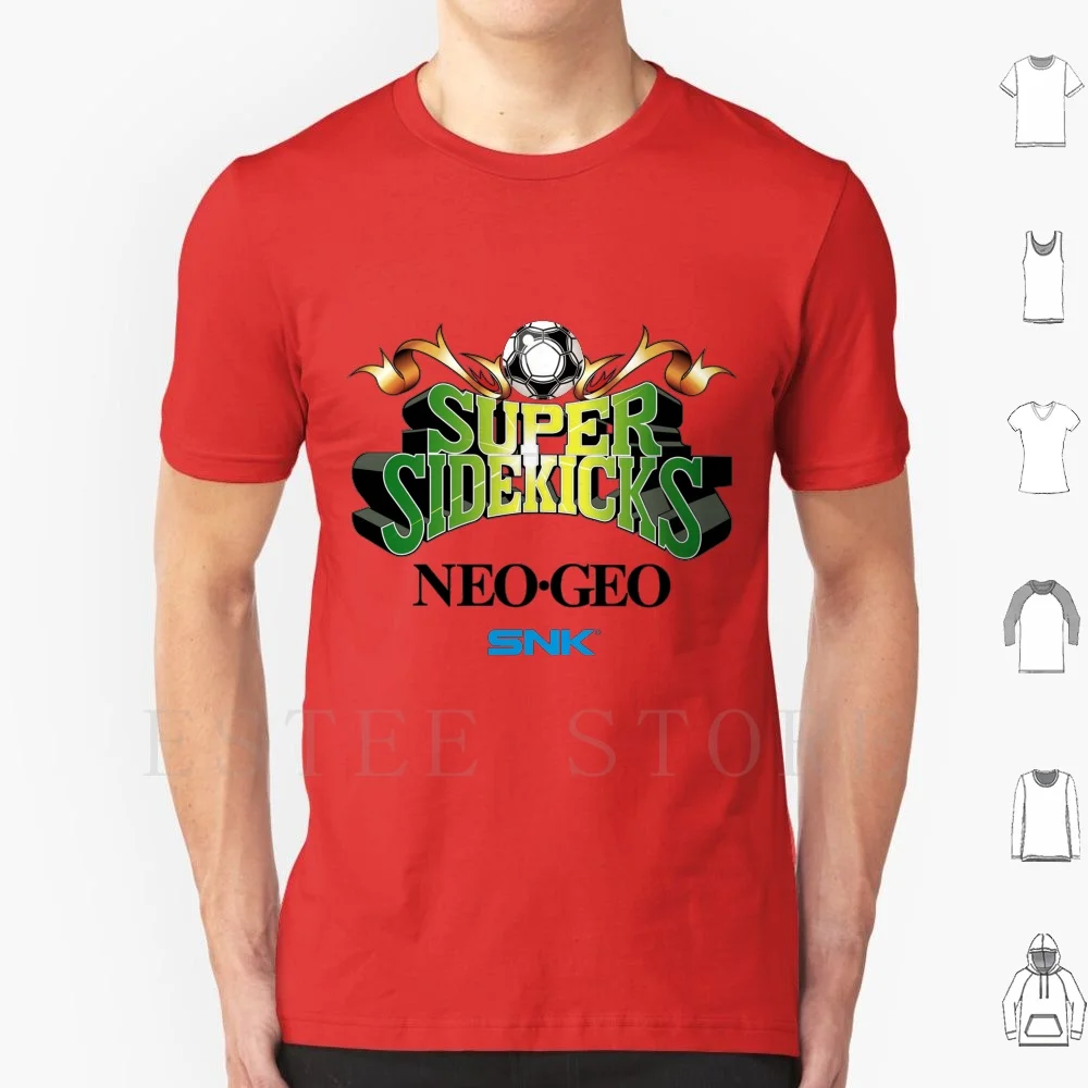 Super Sidekicks-Neo Geo-Snk T Shirt Stampa Cotone Snk Neo Geo Arcade Super Sidekicks Retro Vintage 80S 8 Bit Taito Throwback Ryu
